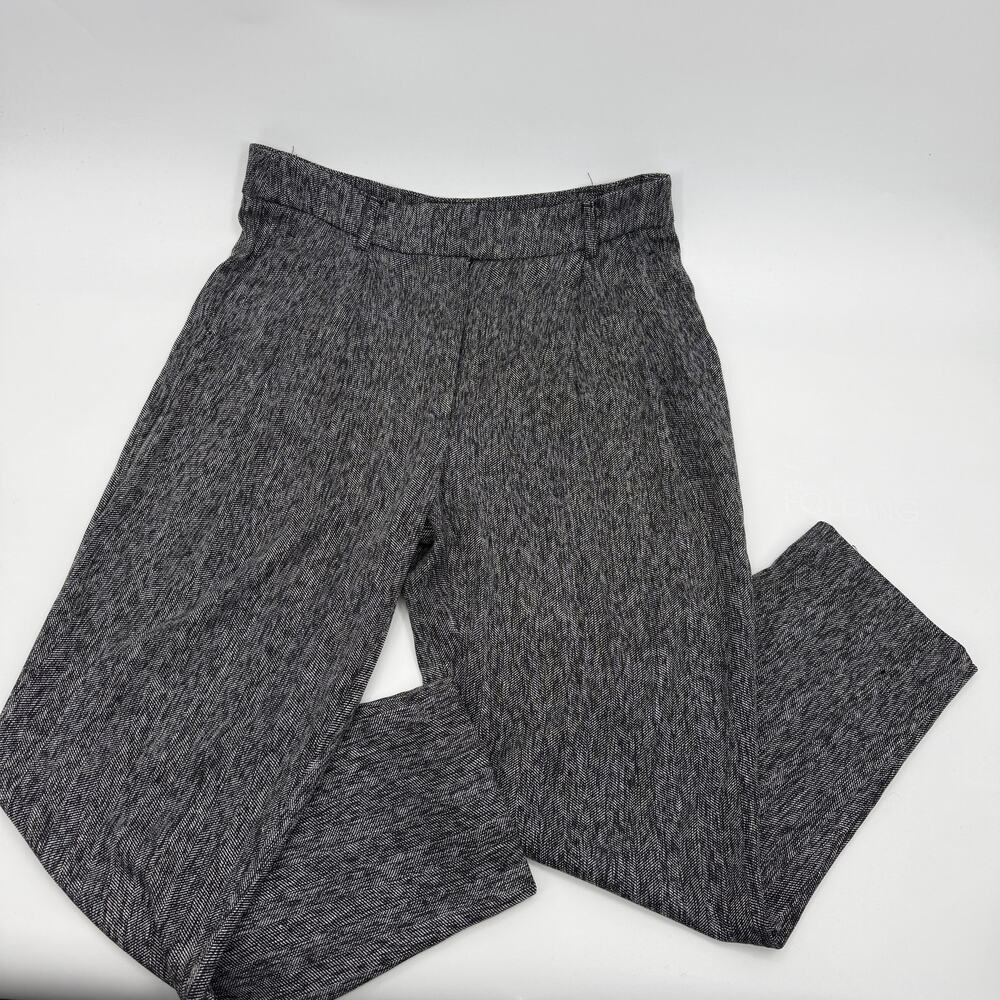 VINCE CAMUTO Tweed Trouser Pant Size 12 Pleated Tapered Leg Retro 80s High Rise